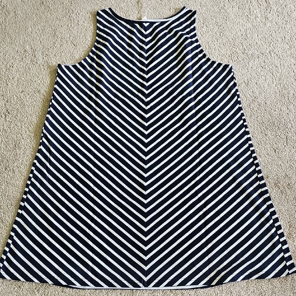 beachlunchlounge Navy and White Striped Tank Dress - Picture 7 of 8